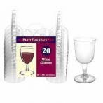Party Essentials - Plastic Wine Glasses