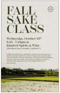 0 Tasting Event - Fall Sake Class (750)