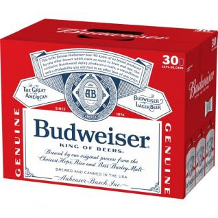 Anheuser-Busch - Budweiser (30 pack 12oz cans) (30 pack 12oz cans)